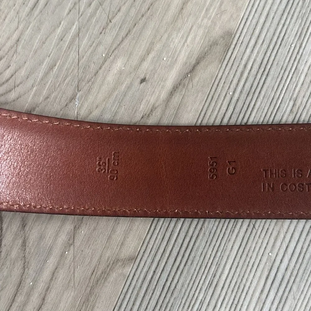 Vintage Coach Black Genuine Leather Preppy Belt  Silver Hardware 36 Inch